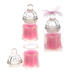 Glass Baby Bottle Scented Candle - Pink