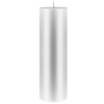 3" x 9" Unscented Round Pillar Candle - Silver