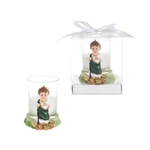 Baby St. Judas Poly Resin Candle Set in Gift Box - White