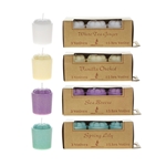 3 pcs Scented Votive Candle in Brown Box - Assorted