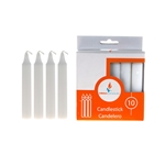 Mega Candles - 10 pcs 4" Unscented Household Candle - White