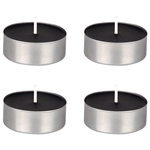 4 pcs Unscented Mega Tea Light Candle in Brown Box - Black