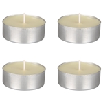 4 pcs Unscented Mega Tea Light Candle in Brown Box - Ivory