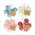 6 pcs Scented Votive Candle in Round Clear Box - Assorted