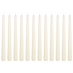 12 pcs 10" Unscented Taper Candle in White Box - Ivory