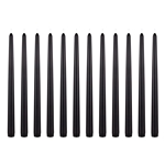 12 pcs 12" Unscented Taper Candle in White Box - Black