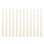 12 pcs 12" Unscented Taper Candle in Brown Box - Ivory