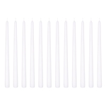 12 pcs 12" Unscented Taper Candle in White Box - White