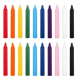 Mega Candles 20 pcs 4 Inch Unscented Exquisite Mini Taper Chime Spell Candles - Assorted