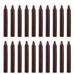 20 pcs 4 Inch Unscented Exquisite Mini Taper Chime Spell Candles - Brown
