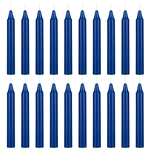 20 pcs 4 Inch Unscented Exquisite Mini Taper Chime Spell Candles - Dark Blue
