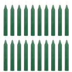 20 pcs 4 Inch Unscented Exquisite Mini Taper Chime Spell Candles - Green