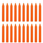 20 pcs 4 Inch Unscented Exquisite Mini Taper Chime Spell Candles - Orange