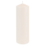 3" x 9" Unscented Domed Top Press Pillar Candle in Shrink Wrap - Ivory
