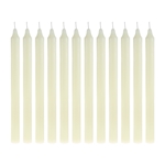 12 pcs 10" Unscented Straight Taper Candle in White Box - Ivory