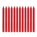 12 pcs 10" Unscented Straight Taper Candle in White Box - Red