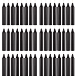 48 pcs 4" Unscented Straight Taper Candle in White Box - Black