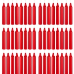 48 pcs 4" Unscented Straight Taper Candle in White Box - Red