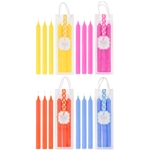 12 pcs 8" Scented Candlestick in Hanging PVC Bag - Asst