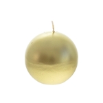 3" Unscented Round Ball Candle - Gold