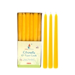 12 pcs 10" Citronella Taper Candle in Designer Box - Yellow