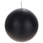 4" Unscented Round Ball Candle - Black