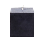3" x 3" Unscented Square Pillar Candle - Black