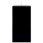 3" x 6" Unscented Square Pillar Candle - Black