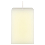 2" x 3" Unscented Square Pillar Candle - Ivory