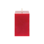 2" x 3" Unscented Square Pillar Candle - Red