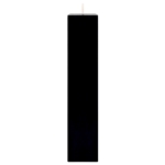 2" x 9" Unscented Square Pillar Candle - Black