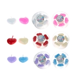 30 pcs Scented Floating Heart Candle  in Clear Box - Asst