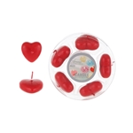 5 pcs Scented Floating Heart Candle in Clear Box - Red