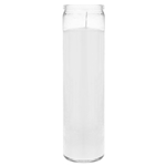 2" x 8" Unscented Tall Prayer Container Candle - White
