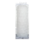 3" x 9" Unscented Round Rose Pillar Candle - White