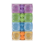 2 pcs Votive Candle with Dual Glass Holder in Clear Box - Asst