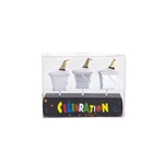 3 pcs Champagne in Bucket of Ice Party Pick Candle in Clear Box - Black