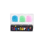 3 pcs Baby Shower Stork Party Pick Candle in Clear Box - Asst