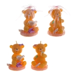 Teddy Bear in Various Positions Candle - Pink