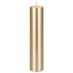 2" x 9" Unscented Round Pillar Candle - Gold