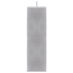 2" x 6" Unscented Square Pillar Candle - Silver