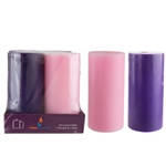 4 pcs 3" x 6" Unscented Advent Pillar Candle - Asst