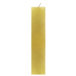 2" x 9" Unscented Square Pillar Candle - Gold