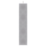 Mega Candles - 2" x 9" Unscented Square Pillar Candle - Silver