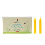 48 pcs 5" Citronella Straight Taper Candle in Designer Box - Yellow