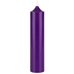 Mega Candles - 2 pcs of 6.75" Unscented Romantic Taper Candles - Purple