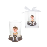 Baby Toddler Preaching Poly Resin Candle Set in Gift Box - Blue