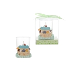 Noah's Ark Poly Resin Candle Set in Gift Box - White