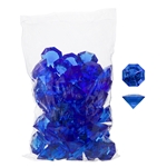 Mega Crafts - 1 Pound Acrylic Decorative Large Diamonds - Dark Blue