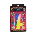 Tri Color Birthday Numbers Candle - 1